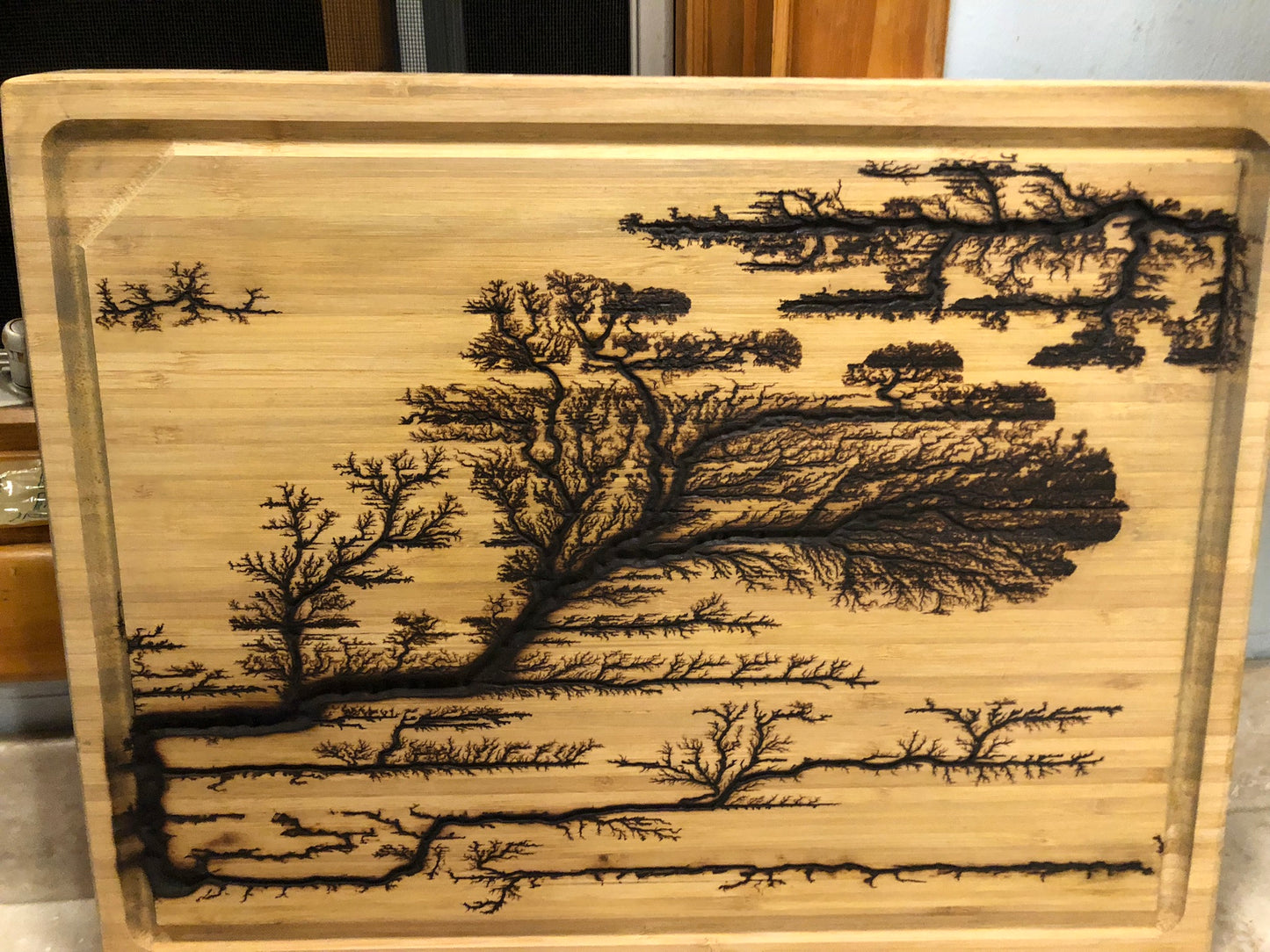 Bamboo Lichtenberg Cutting Board