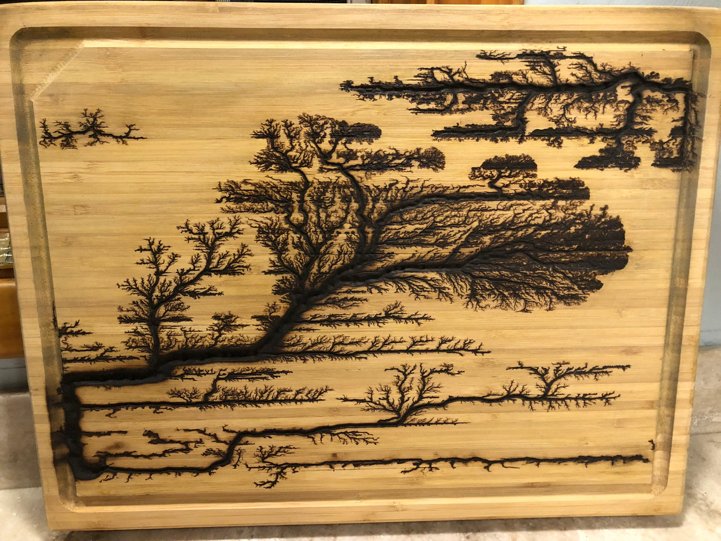 Bamboo Lichtenberg Cutting Board