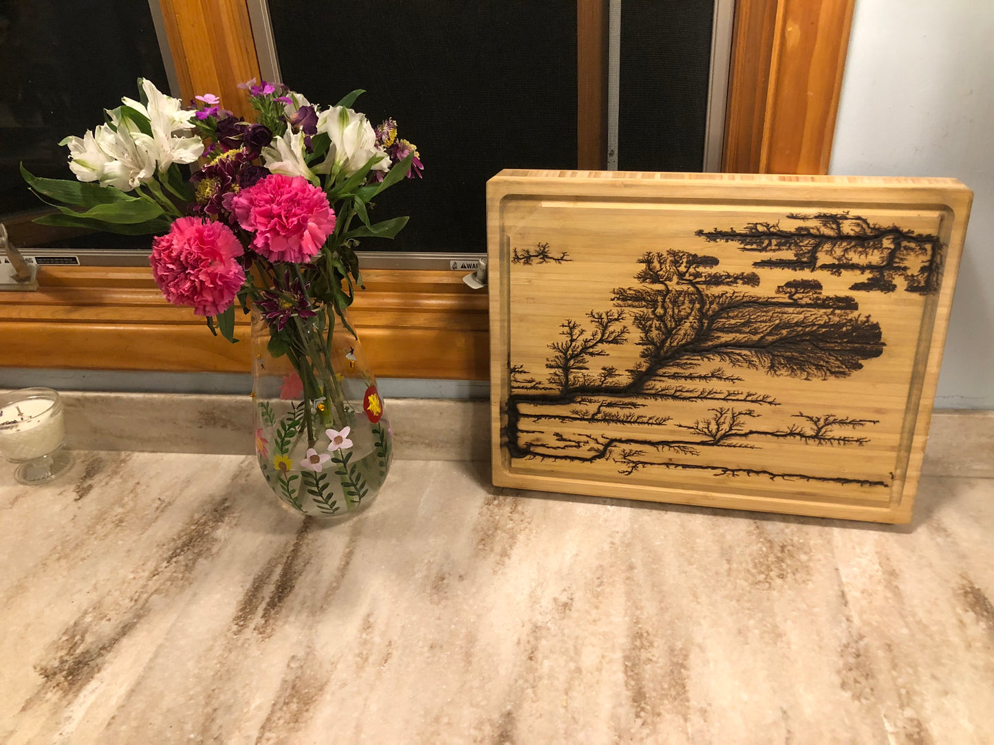 Bamboo Lichtenberg Cutting Board